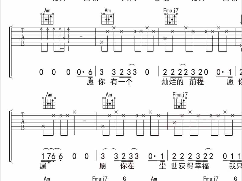 《一切都会好的》吉他谱_覃沐曦