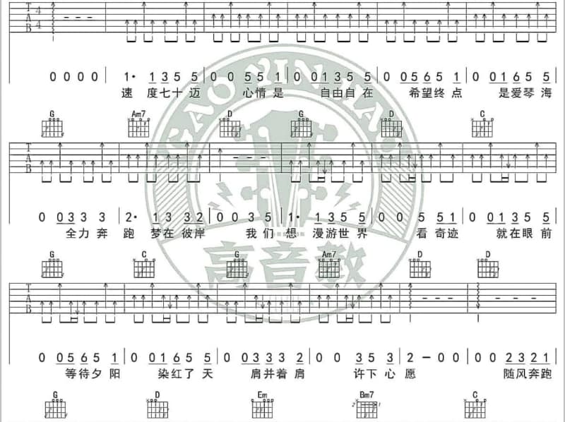 《家乡美》吉他谱_汤灿