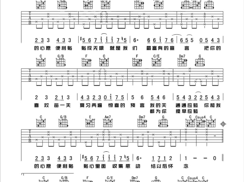 《糖》吉他谱_刘惜君