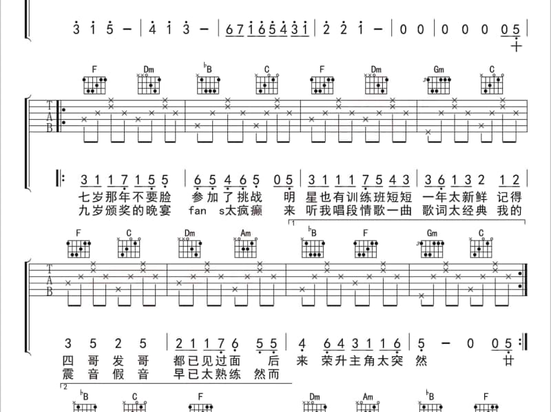 《太阳花》吉他谱_汤灿