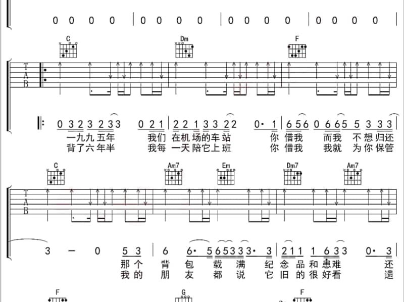 《童年奇遇记》吉他谱_汤旭
