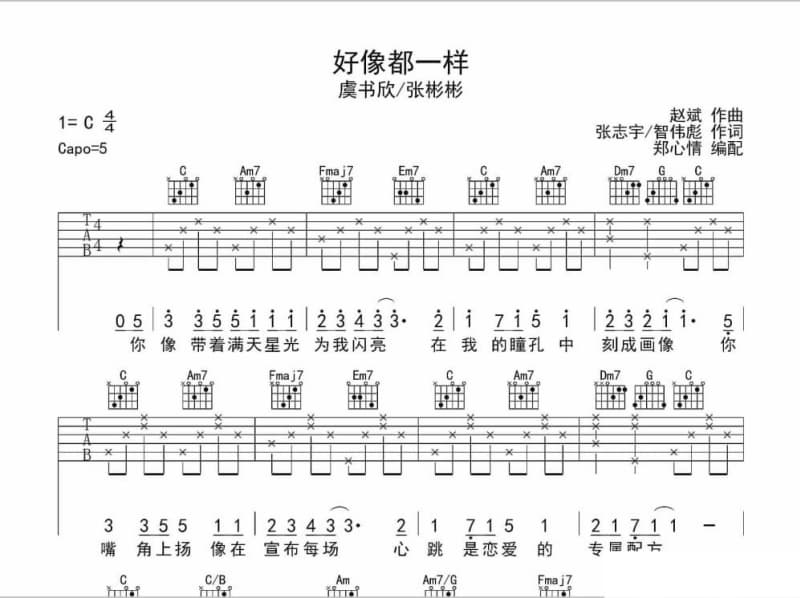 《输过败过何曾怕过》吉他谱_唐薇