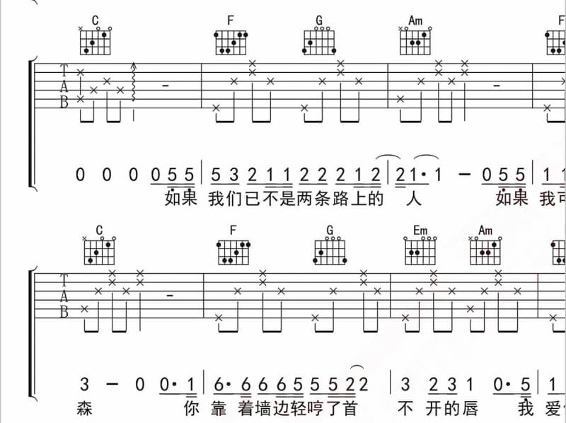 《走出你的世界我更寂寞》吉他谱_唐薇