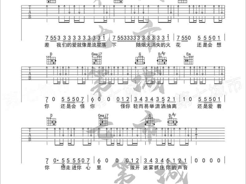 《你要的爱》吉他谱_桃15