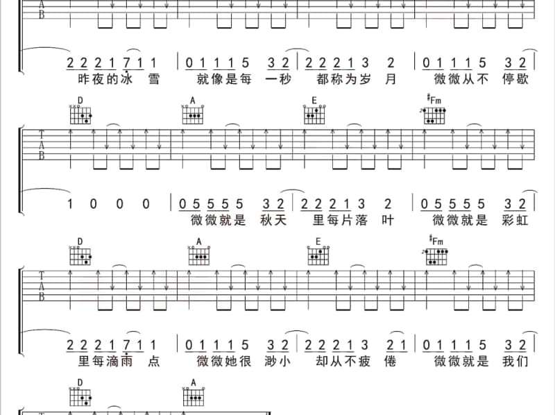 《喜欢你的名字》吉他谱_陶格斯