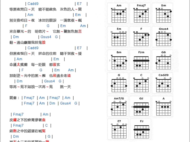 《爱的奇迹》吉他谱_陶辚竹