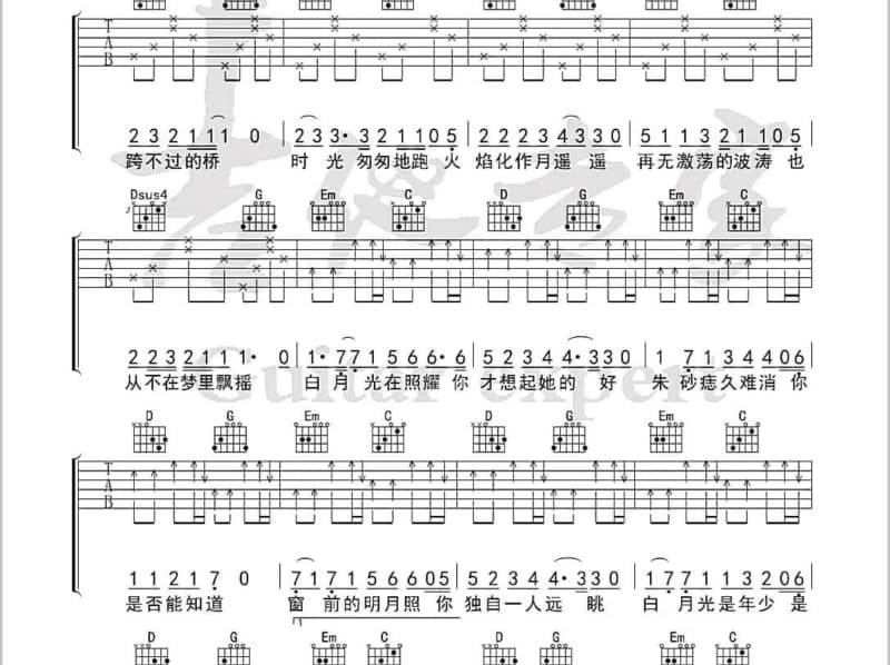 《不想排队》吉他谱_陶辚竹