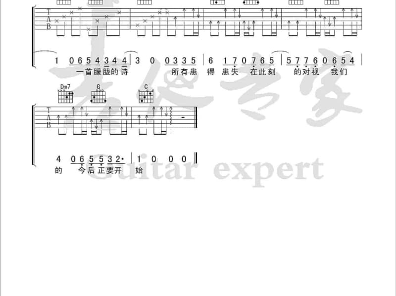 《情深意浓》吉他谱_田芯儿