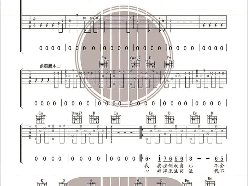 《雨中的鸟依然在飞》吉他谱_田震