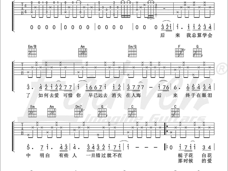《多莉宝贝》吉他谱_童可可