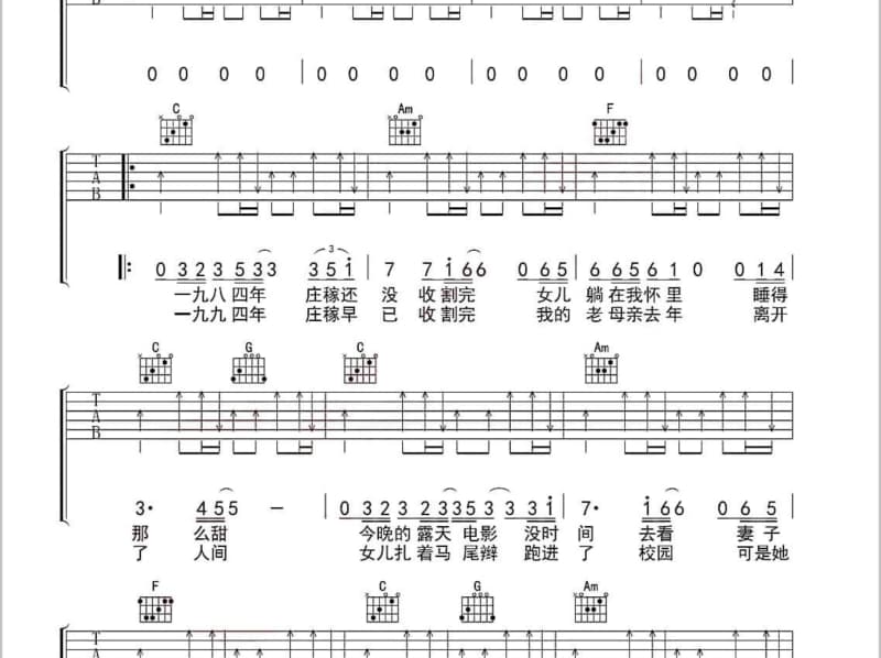 《青青菩提树》吉他谱_龚玥