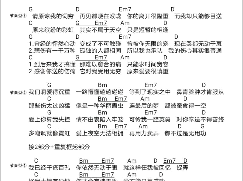 《爱情一阵风》吉他谱_童欣