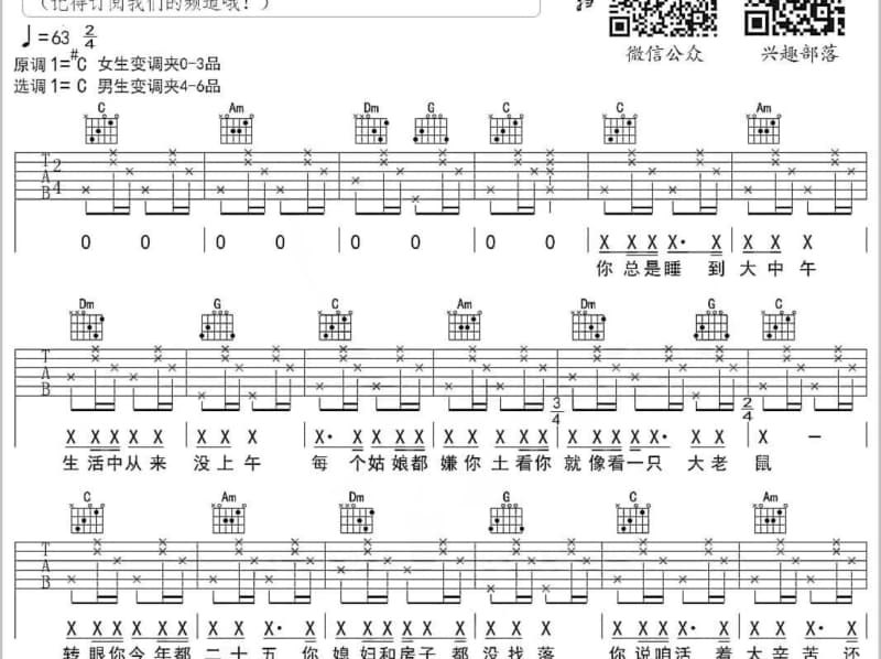 《权利》吉他谱_王铥铥