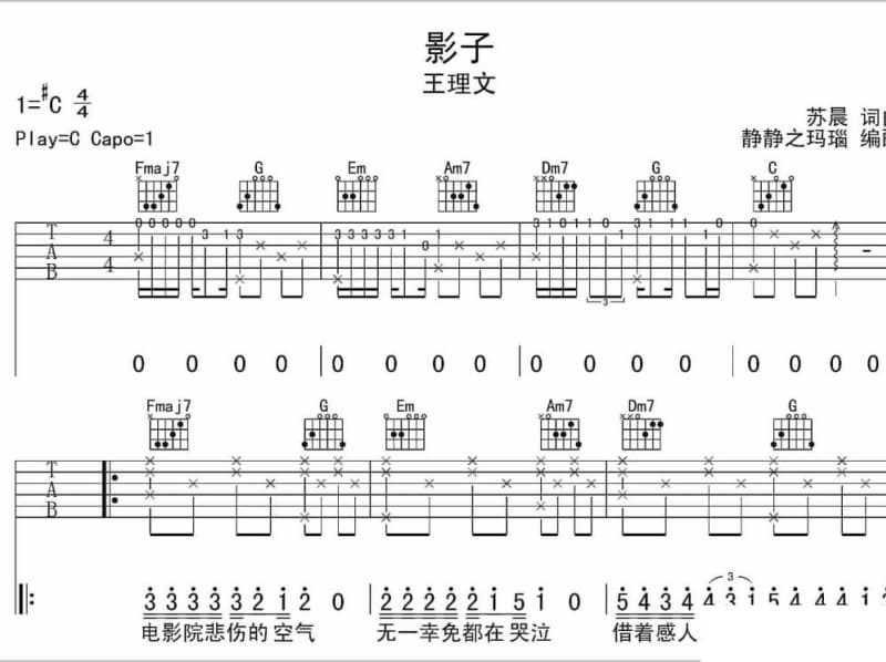 《一对对鸳鸯水上漂》吉他谱_王二妮