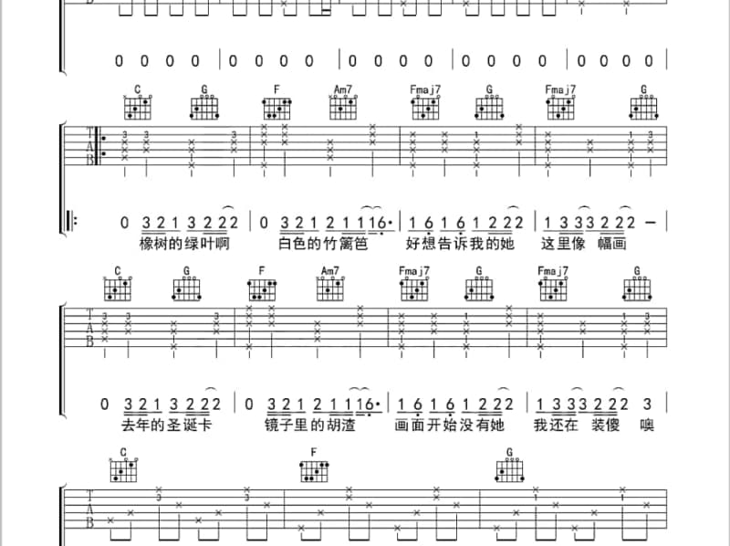 《久久不见久久见》吉他谱_王丽达