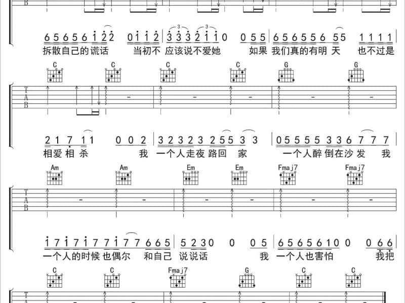《给我这份爱》吉他谱_王萌