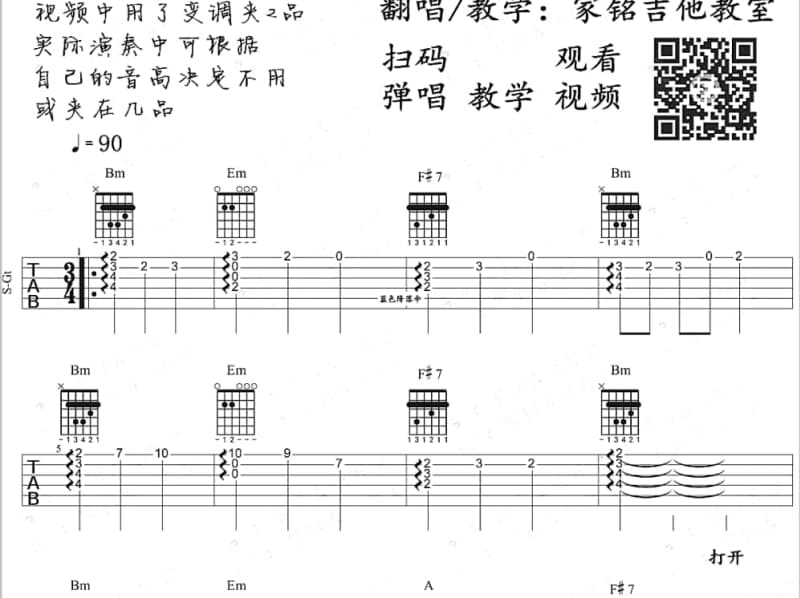 《盗心贼》吉他谱_刘艺辰