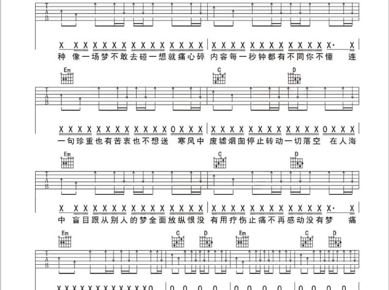 《为什么爱情没有想象中的美》吉他谱_王小小