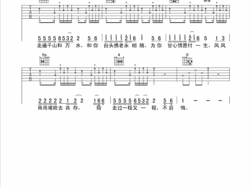 《阳光总在风雨后》吉他谱_王雅洁