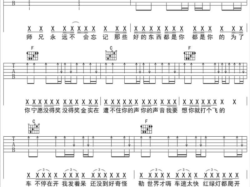 《晨对落日星对月》吉他谱_魏新雨