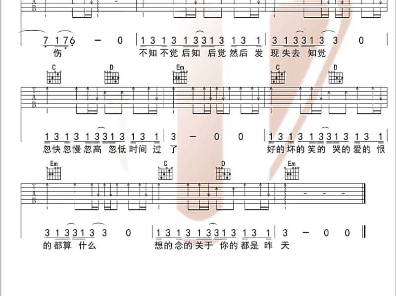 《梦乡》吉他谱_魏新雨