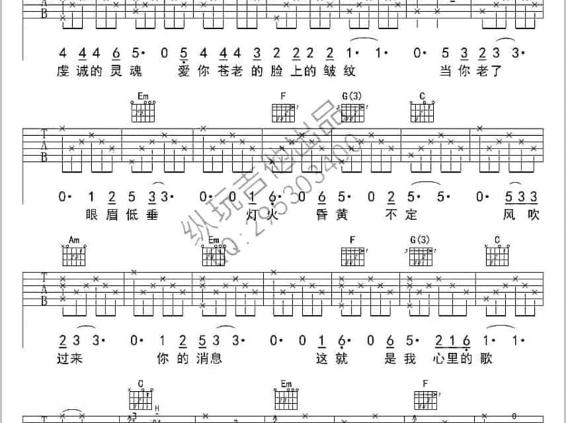 《小心轻放》吉他谱_魏雪漫