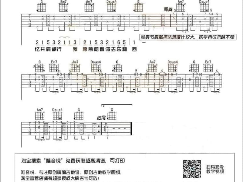 《请所有男人善待女人》吉他谱_文红
