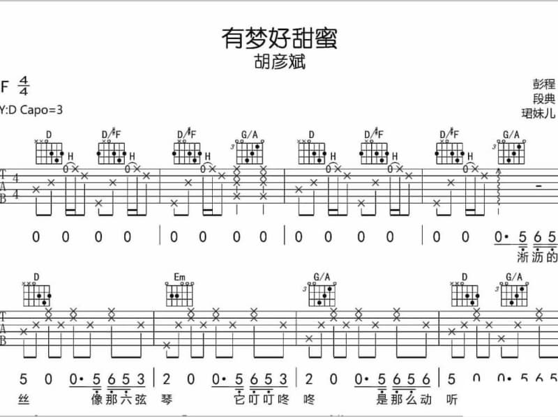 《赚吃人的甘苦》吉他谱_吴泓君