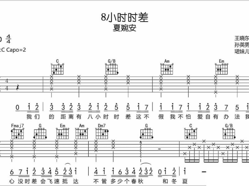 《我是一条小河》吉他谱_郭欢