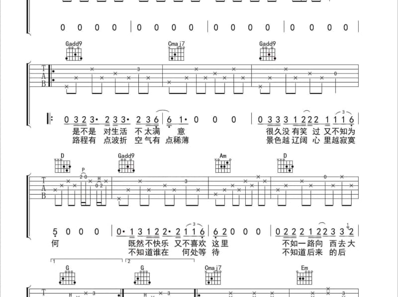 《破》吉他谱_吴莫愁