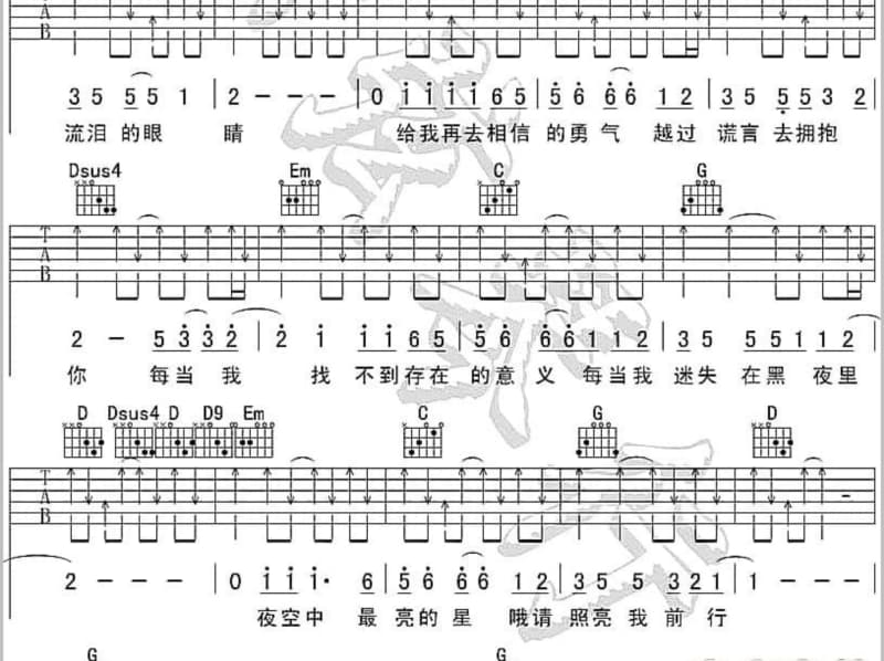 《不要妄下断言》吉他谱_吴琴儿