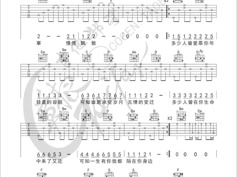 《赤伶》吉他谱_希林娜依高