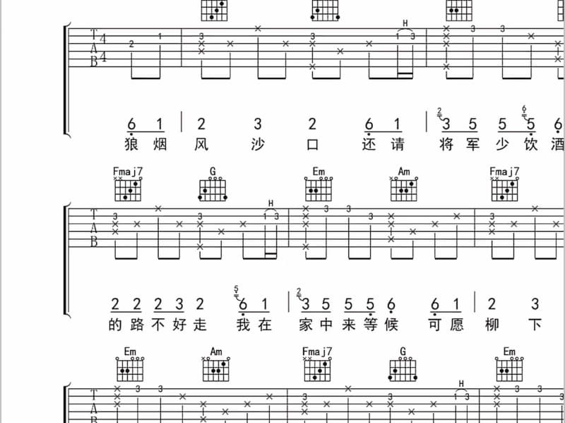 《我有故事你有酒吗？》吉他谱_夏洛菲
