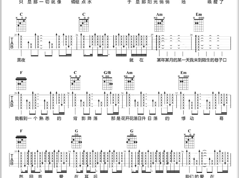 《伤不起》吉他谱_夏婉安