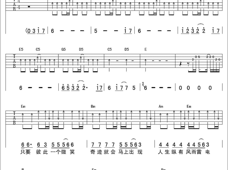 《我所幻想的未来》吉他谱_刘明辉
