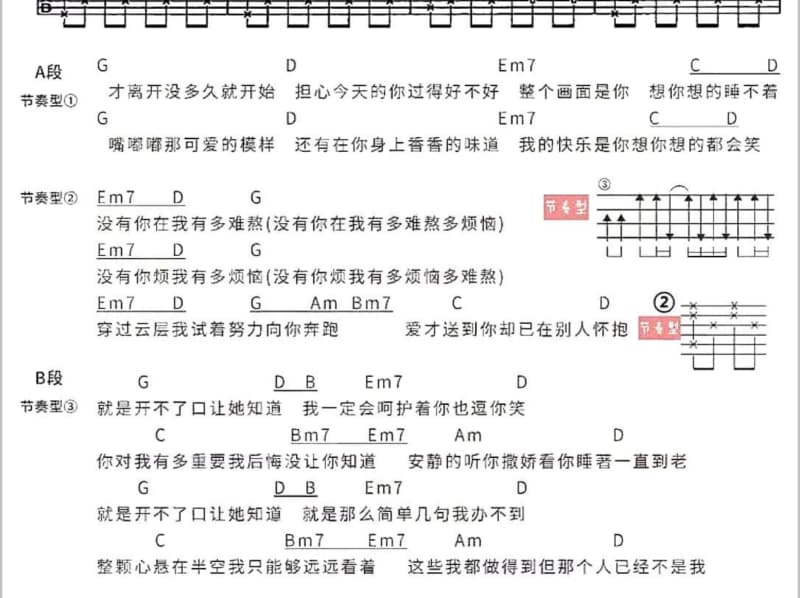 《朱砂泪》吉他谱_夏一可