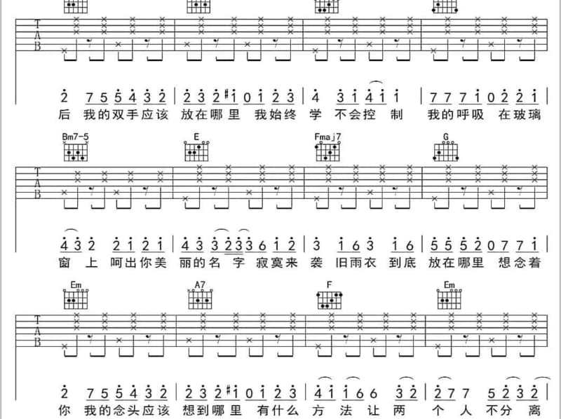 《我走过你走过的路》吉他谱_刘至佳