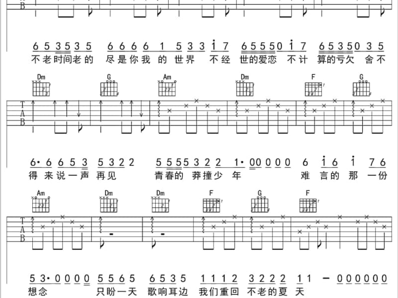 《爱情砂砾》吉他谱_香香