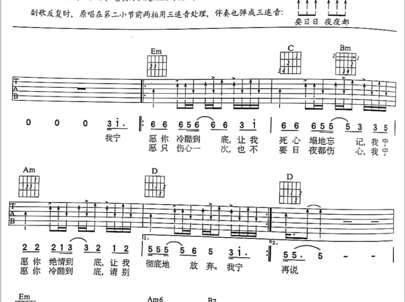 《兰亭集序》吉他谱_刘智晗