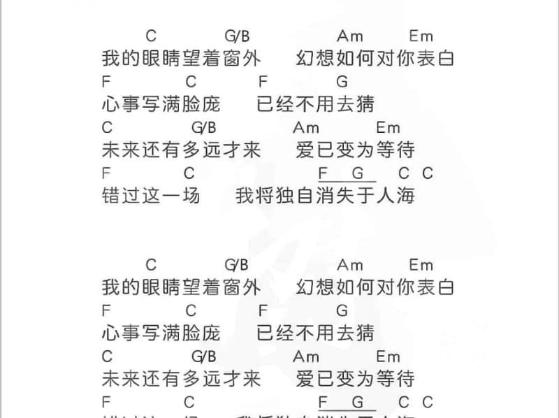 《伤》吉他谱_项亚荭
