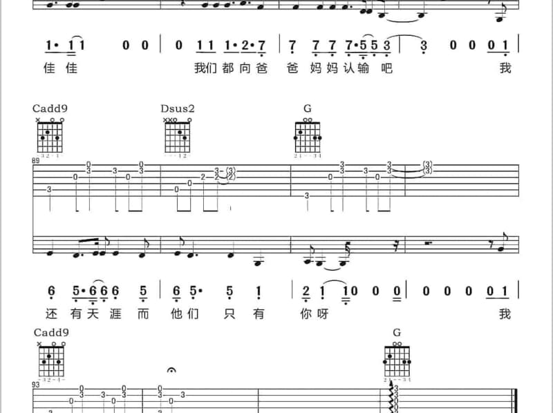 《美若黎明》吉他谱_郭沁