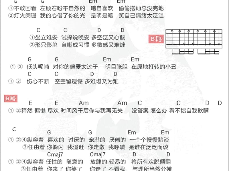 《爱之歌》吉他谱_小草诗歌