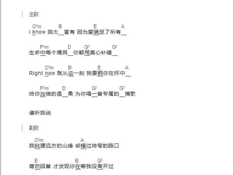 《雨》吉他谱_小果