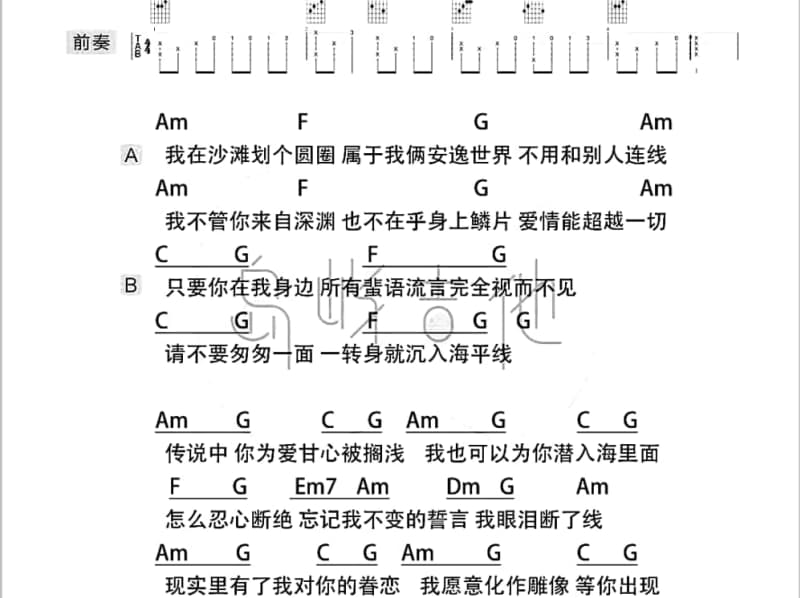 《惯性》吉他谱_小精灵