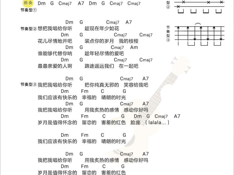 《不是我不小心》吉他谱_刘紫玲