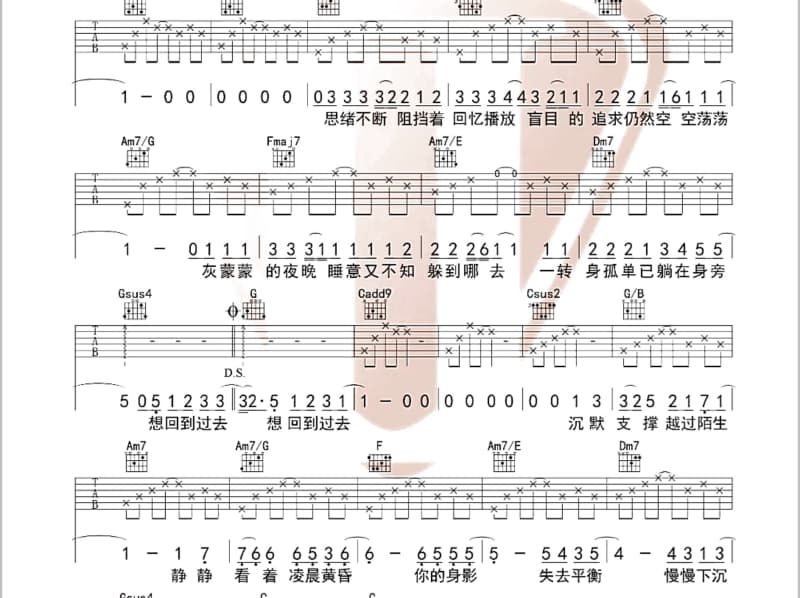 《蓝眼泪》吉他谱_刘紫玲