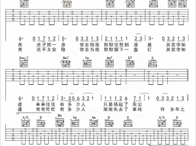 《瑰丽的飞蛾》吉他谱_刘紫韵