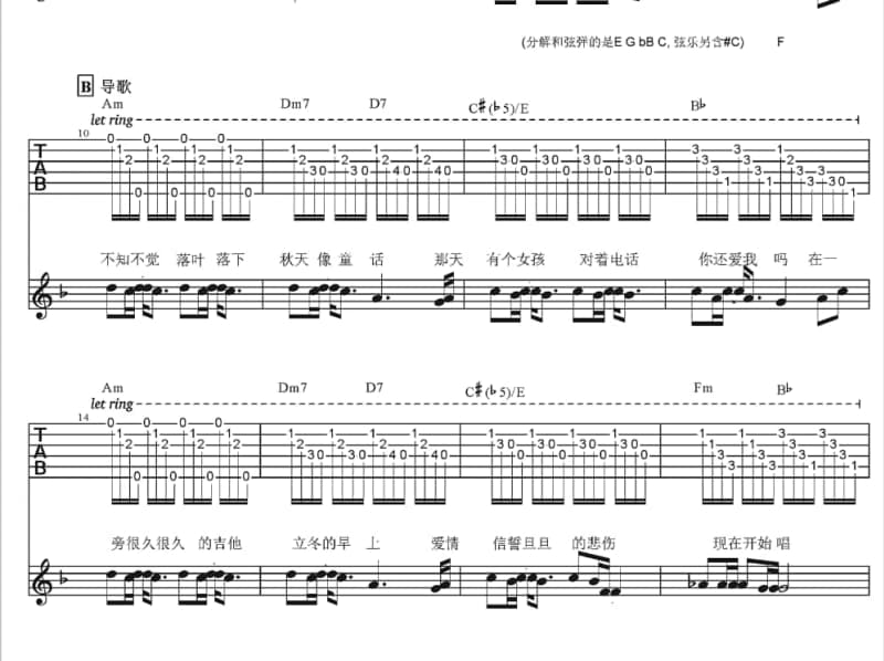 《Dear God Tell Me》吉他谱_徐稚媚