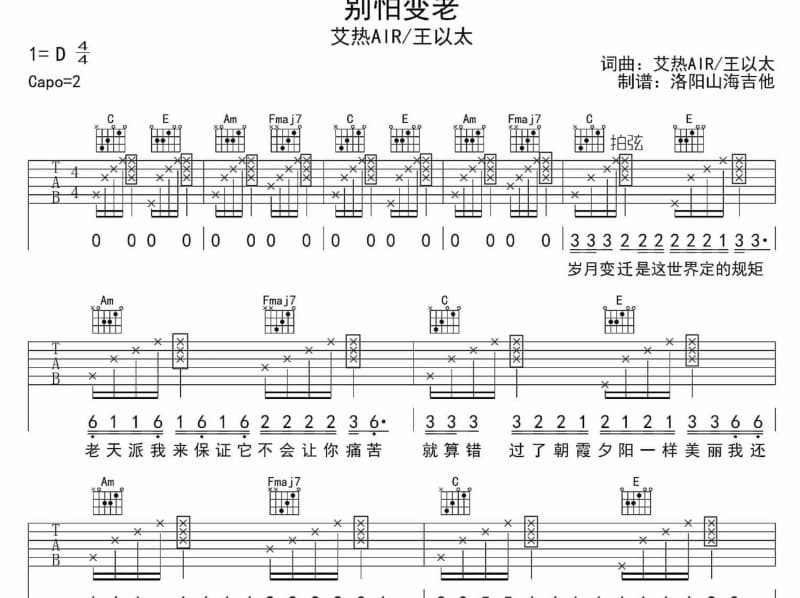 《慢慢的我》吉他谱_许飞