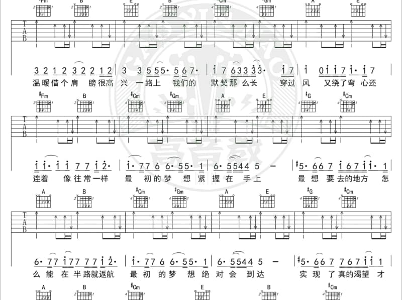 《宽容》吉他谱_许佳慧